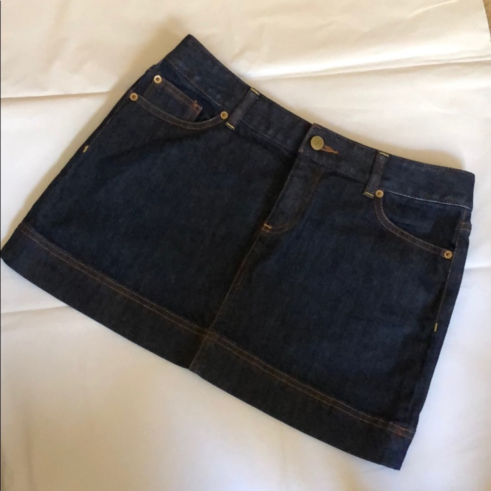 Lilly Pulitzer Sz 2 Kent Skirt Indigo Denim Mini